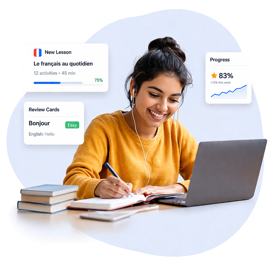 Student practicing on Knowvaly